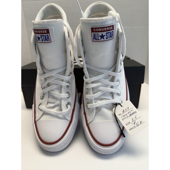 Converse Chuck Taylor Sz 8.5 All Star Madison Mid White Women's Lace up New - Picture 1 of 15